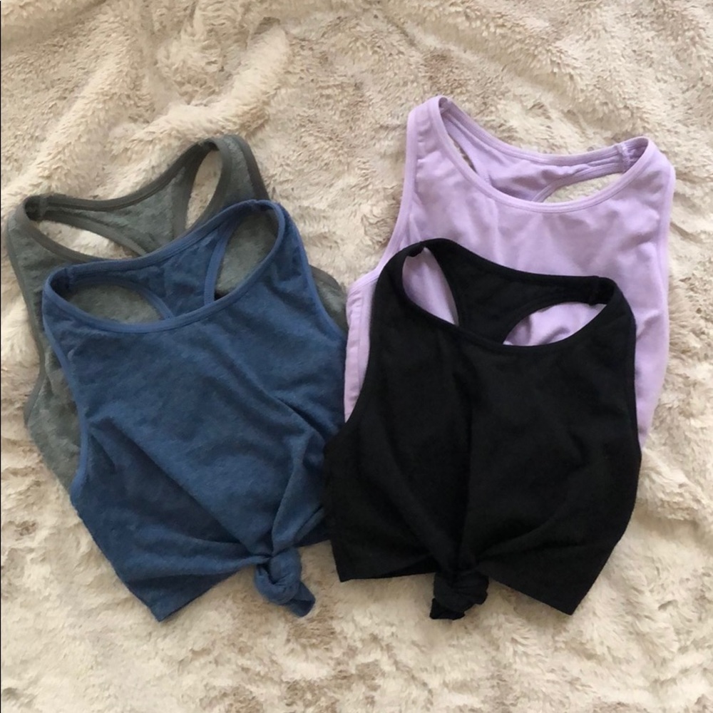 4 for $20 Aerie Cropped Front tie Racerback Tank